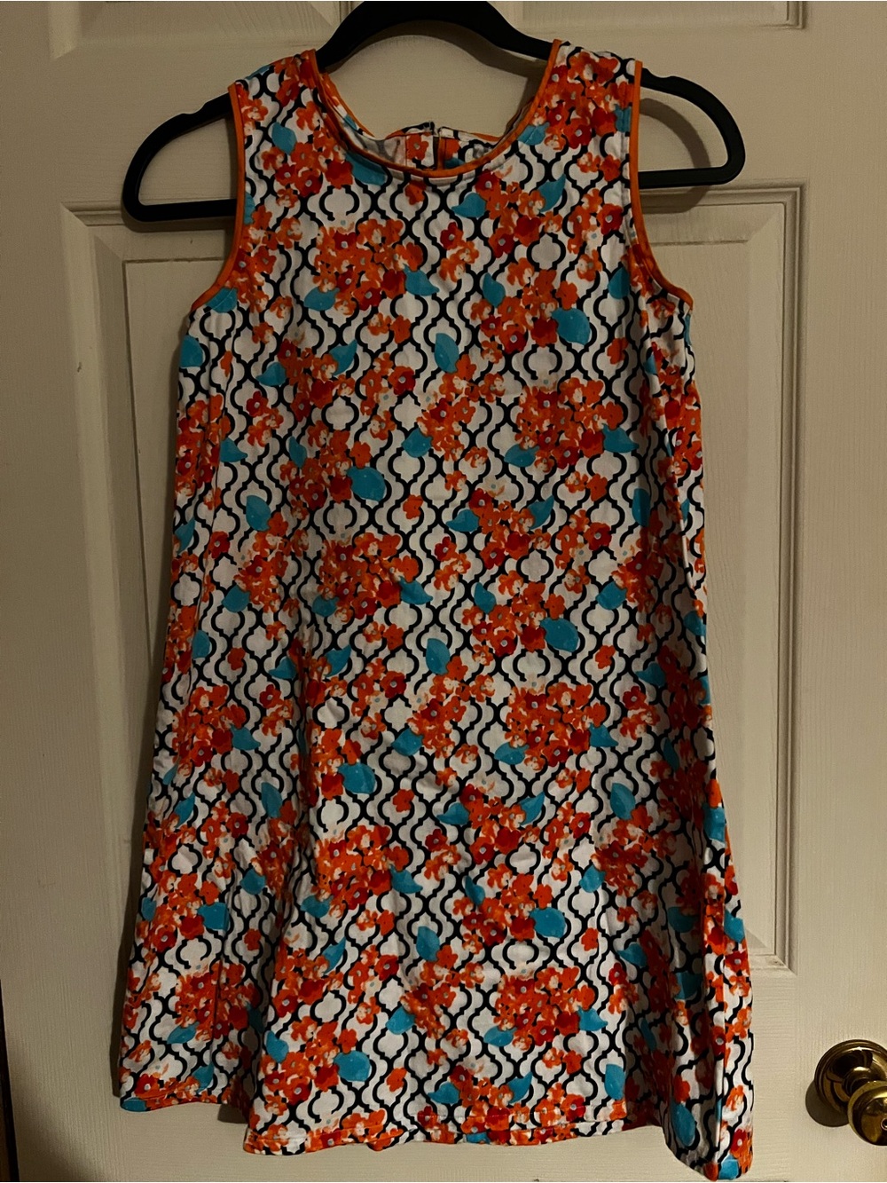 Crown & Ivy kids dress size XL, orange floral - Picture 1 of 8